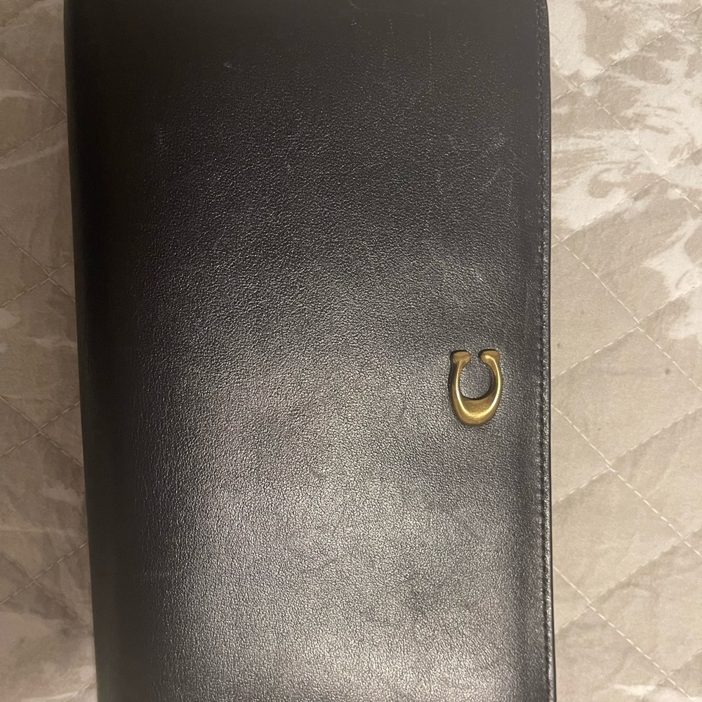 Used Coach Large Black Wallet